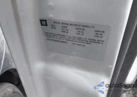 2008 Chevrolet Impala Lt from USA, damaged, VIN 2G1WT58K581328978